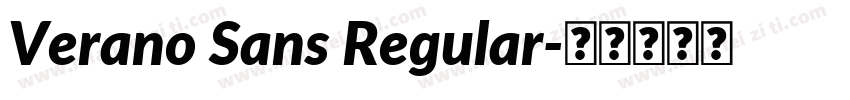 Verano Sans Regular字体转换